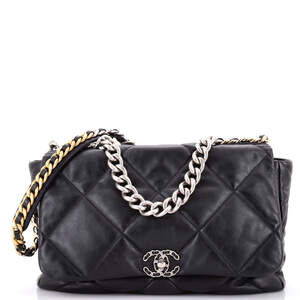 Chanel 19 Flap Bag Quilted Leather Maxi #238314C49B